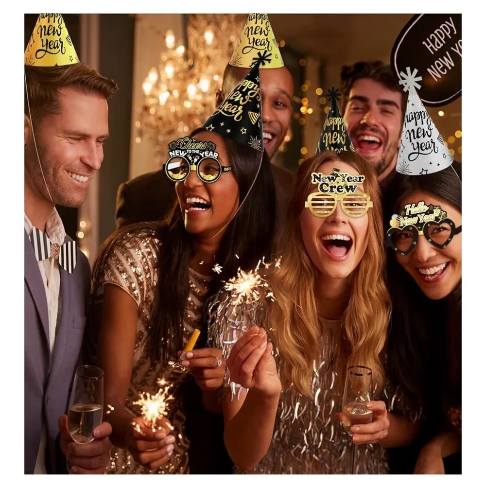 New Year's Eve Party Supplies Set - Gold and Silver (A198)